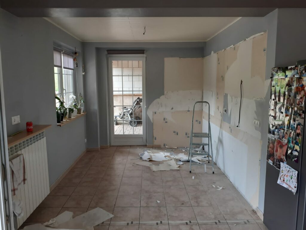chantier cuisine avant